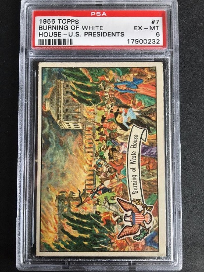 1956 Topps U.S. Presidents #7 Burning Of White House