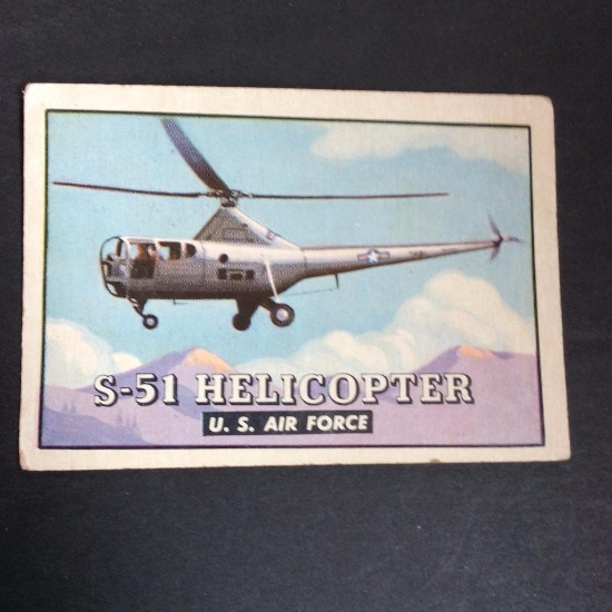 1952 Topps Wings Friend or Foe #66 S-51 Helicopter