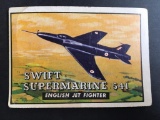 1952 Topps Wings Friend or Foe #131 Swift Supermarine 541