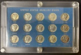 US Mercury dimes in Capital holder 