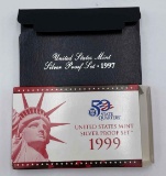 1997 & 1999 US Silver Proof Sets in Original Packaging.