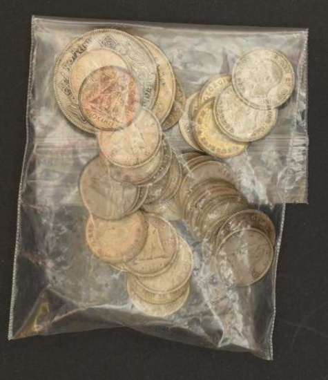 $4.60 face value in CANADA George IV 80% Silver dimes & half dollar