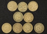 1857, 1858 Large Letters & 1858 Small Letters Flying Eagle cents; 1859-1864 copper nickel Indian