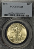 1946 Walking Liberty Silver half dollar, PCGS MS-65.