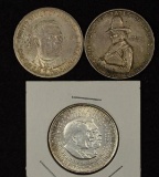 1920 Pilgrim, 1946 Booker T. Washington & 1952 Washington Carver Classic Commemorative Silver half