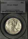 1946S Walking Liberty Silver half dollar, PCGS MS-65.