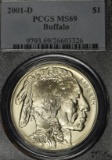 2001D $1 American Buffalo Commemorative, PCGS PR-69.
