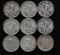 1940-1947 Walking Liberty Silver half dollars- all P. Also 1946 Booker T Washington commemorative