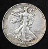 1938D Silver Walking Liberty half dollar.