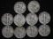 (5) 1941D- 1945D & (5) 1941S-1945S Silver Walking Liberty half dollars (10 pcs).