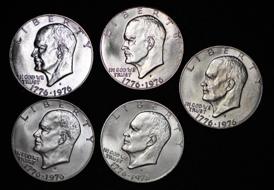 (5) 1976S Silver Eisenhower dollars (5 pcs.)