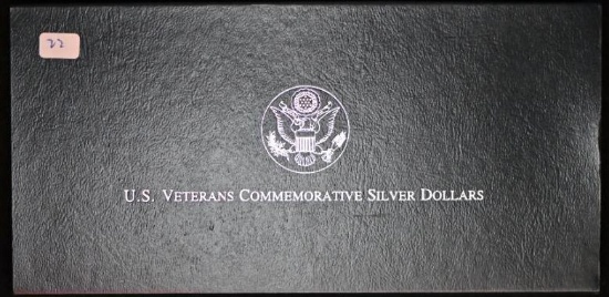 1994 US Veterans Commemorative Silver Dollars three coin proof set (1 pcs).