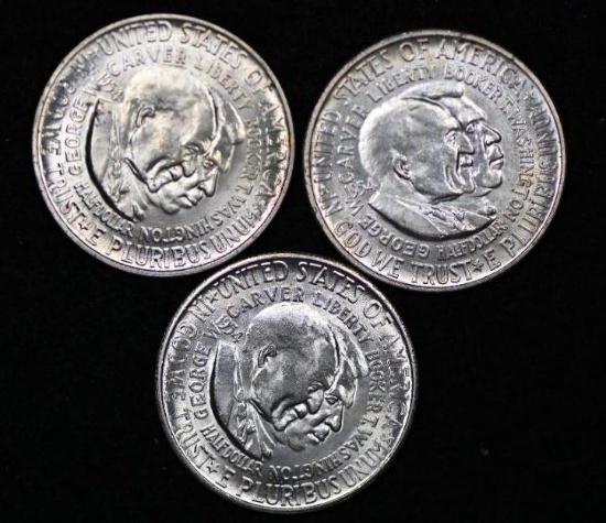1954PDS Washington-Carver Silver Classic Commemorative half dollar set (3 pcs.)