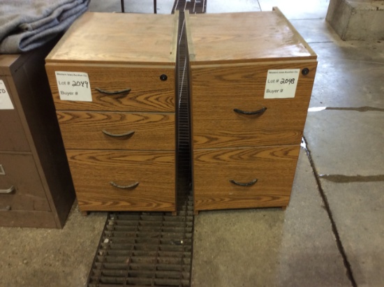 3 Drawer Wood Filing Cabinet