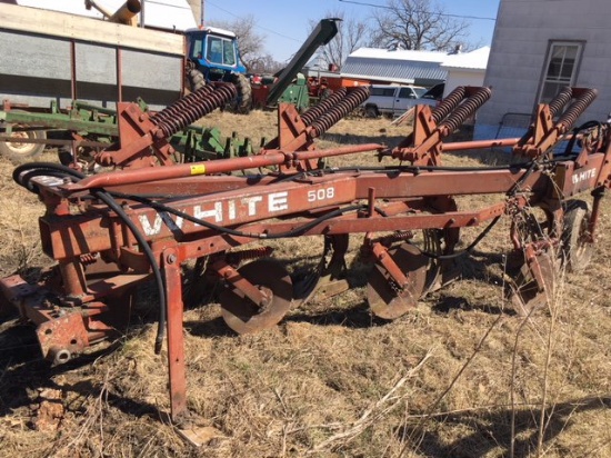 White 508 4-slat bottom semi mount plow w/spring resets.