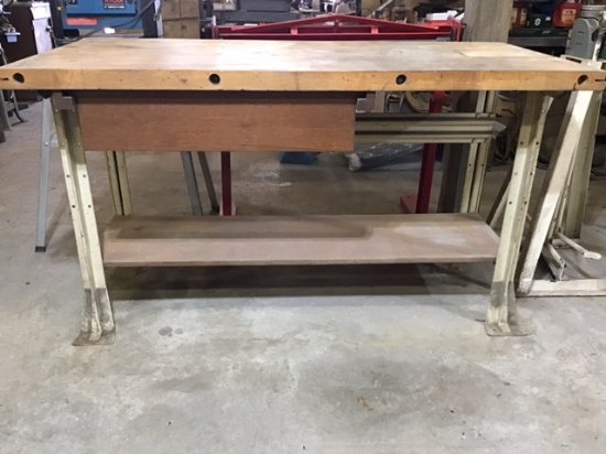 3' X 5' X 2" Maple Top Woodworking Table
