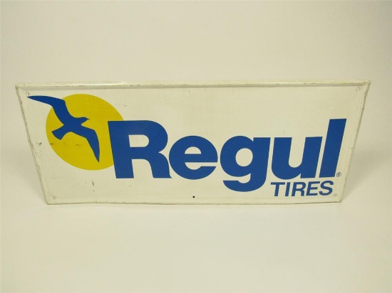 Good-looking Regul Tires single-sided self-framed automotive garage sign.