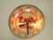 Impressive early 1950s Exide Batteries glass-faced light-up service station clock by Pam Clock Compa