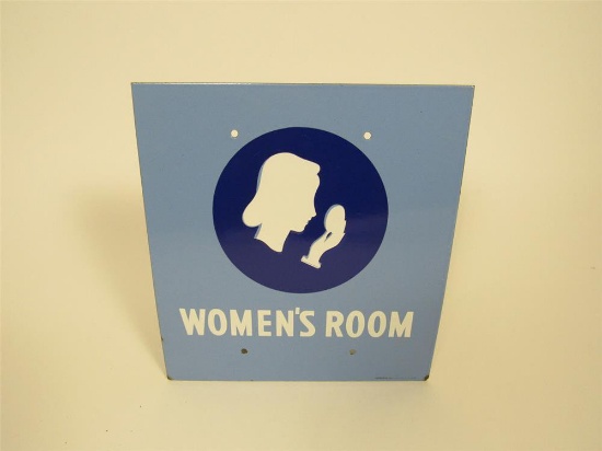 Wonderful late 1940s-50s Union Oil Company Womens Room porcelain service station rest room sign.