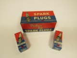 Hard to find early 1950s Phillips 66 Spark Plugs countertop display box still full of plugs.