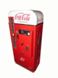 Magnificent professionally restored 1950s Coca-Cola Vendo 81 10-cent coin-operated soda machine.