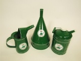 Lot of three circa 1930s-50s Sinclair Oil service department cans.