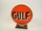 Unusual 1940s Gulf smaller version milk-glass gas pump globe.