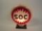 Circa late 1940s SOC (Standard Oil Company) gas pump globe in a Capcolite body.