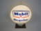 Late 1950s Mobil Regular service station gas pump globe in a Capcolite body.