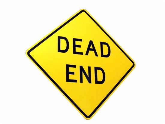 NOS Dead End highway metal road sign. Found unused.