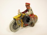 Desirable 1930s Marx Toys Keystone Motorcycle Policeman wind-up tin litho toy with built-in siren.