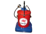 Choice 1940s Mobilgas service department Lincoln hand pump greaser on wheels.