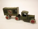 1920s Structo Toys Airpilot Mail delivery truck with trailer.