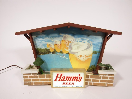 Excellent 1960s Hamms Beer From the Land of Sky Blue Waters three-dimensional chalet style light-up 