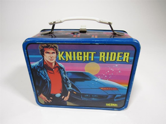 Fun 1982 Knight Rider metal lunch box featuring David Hasselhoff and KITT (1982 Pontiac Firebird Tra