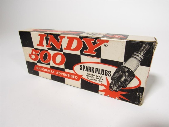 Interesting circa late 1950s-early 60s Indy 500 Spark Plugs automotive garage countertop display box