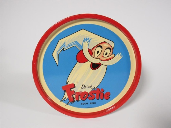 Neat early 1960s Drink Frostie Root Beer metal diner serving tray.