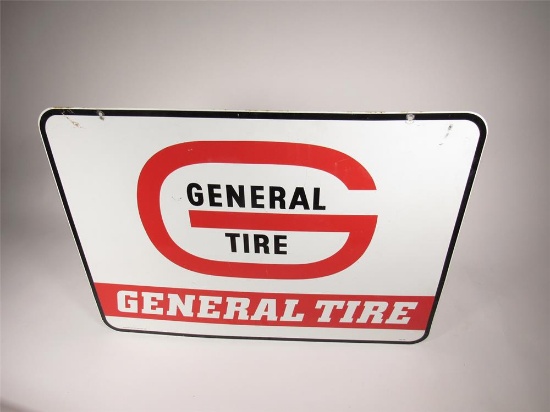 Sharp General Tires double-sided tin automotive garage sign.