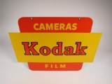 Interesting 1960s Kodak Cameras-Films double-sided tin sign.