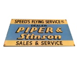 Addendum item - Rare early 1950s Piper and Stinson Aircraft Sales and Service single-sided porcelain
