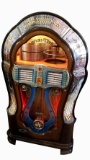 Distinctive and restored 1947 Wurlitzer model 1080 jukebox otherwise known as the Mae West Wurlitzer
