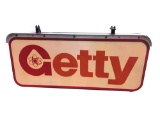 Addendum Item - Unusual circa 1960s Getty Oil double-sided fiber-glass service station sign with ori