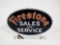 1930S FIRESTONE SALES AND SERVICE PORCELAIN GARAGE MARQUEE SIGN