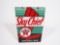 1947 TEXACO SKY CHIEF GASOLINE PORCELAIN PUMP PLATE SIGN