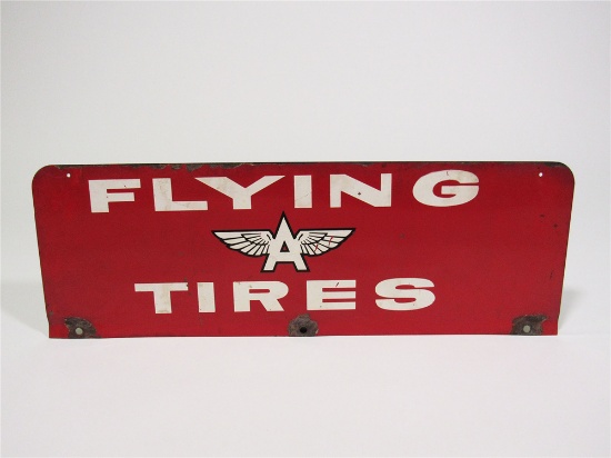 1950S FLYING A TIRES TIN RACK-TOP SIGN