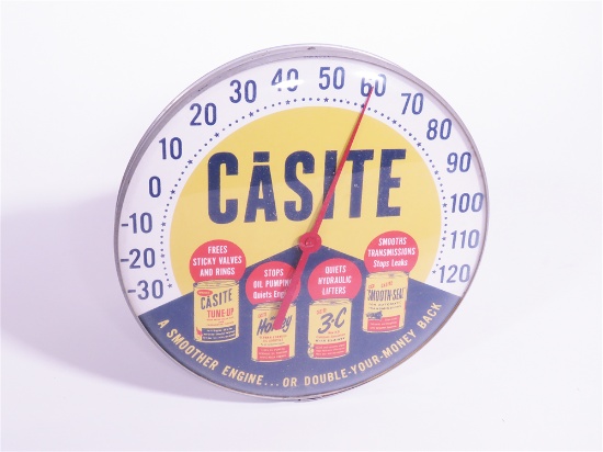CIRCA LATE 1950S-EARLY 60S CASITE AUTOMOTIVE PRODUCTS GARAGE DIAL THERMOMETER