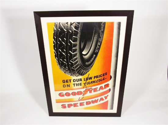 1930S GOODYEAR SPEEDWAY TIRES SALES POSTER