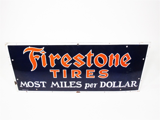 1930S FIRESTONE TIRES PORCELAIN AUTOMOTIVE GARAGE SIGN