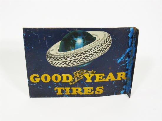 EARLY 1930S GOODYEAR TIRES TIN FLANGE SIGN