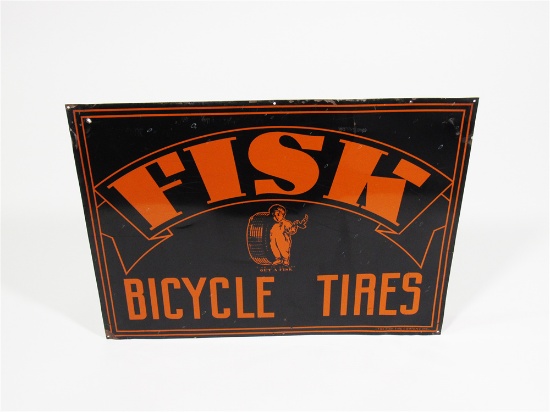 CIRCA 1930S-40S FISK BICYCLE TIRES TIN SIGN